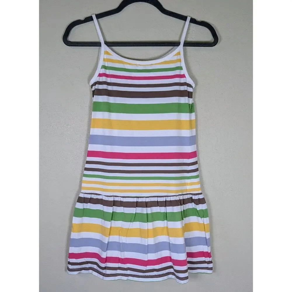 Old Navy Girls Multicolor Striped Sleeveless Knee Length Dress - Pockets Size XL